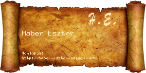 Haber Eszter névjegykártya